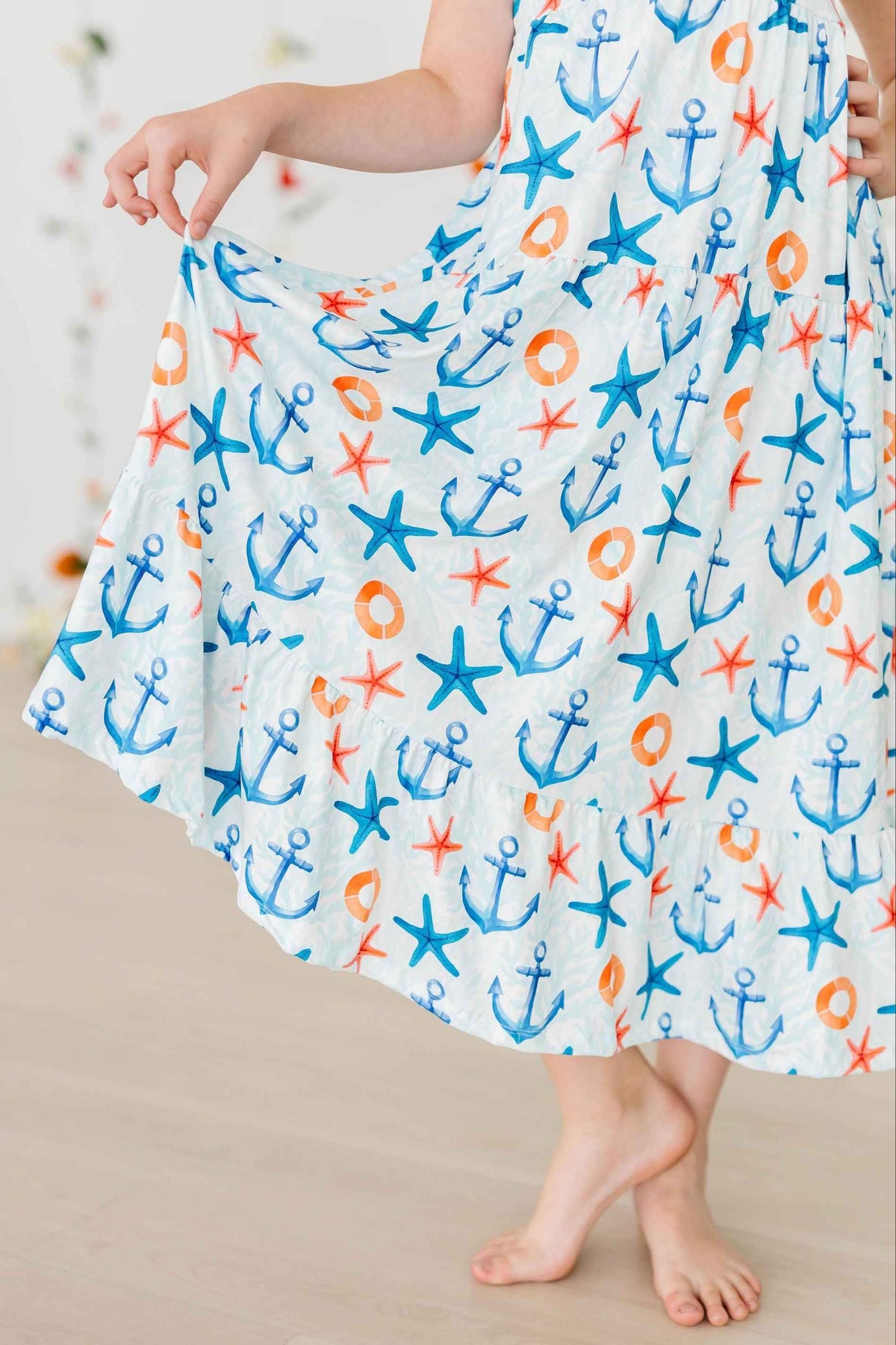 Anchors Away Ruffle Maxi Dress - Meera's Mini Mavericks