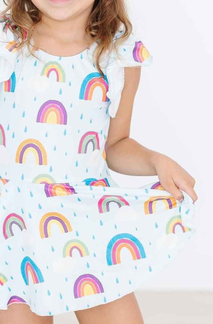 April Showers S/S Twirl Leotard - Meera's Mini Mavericks