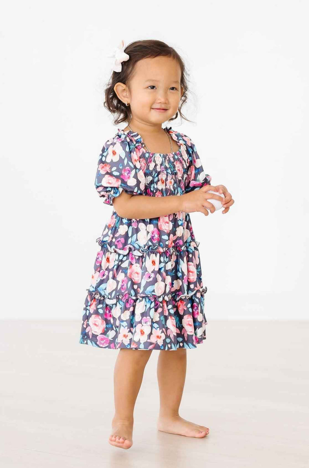 Beauty in Bloom Smocked Ruffle Dress - Meera's Mini Mavericks