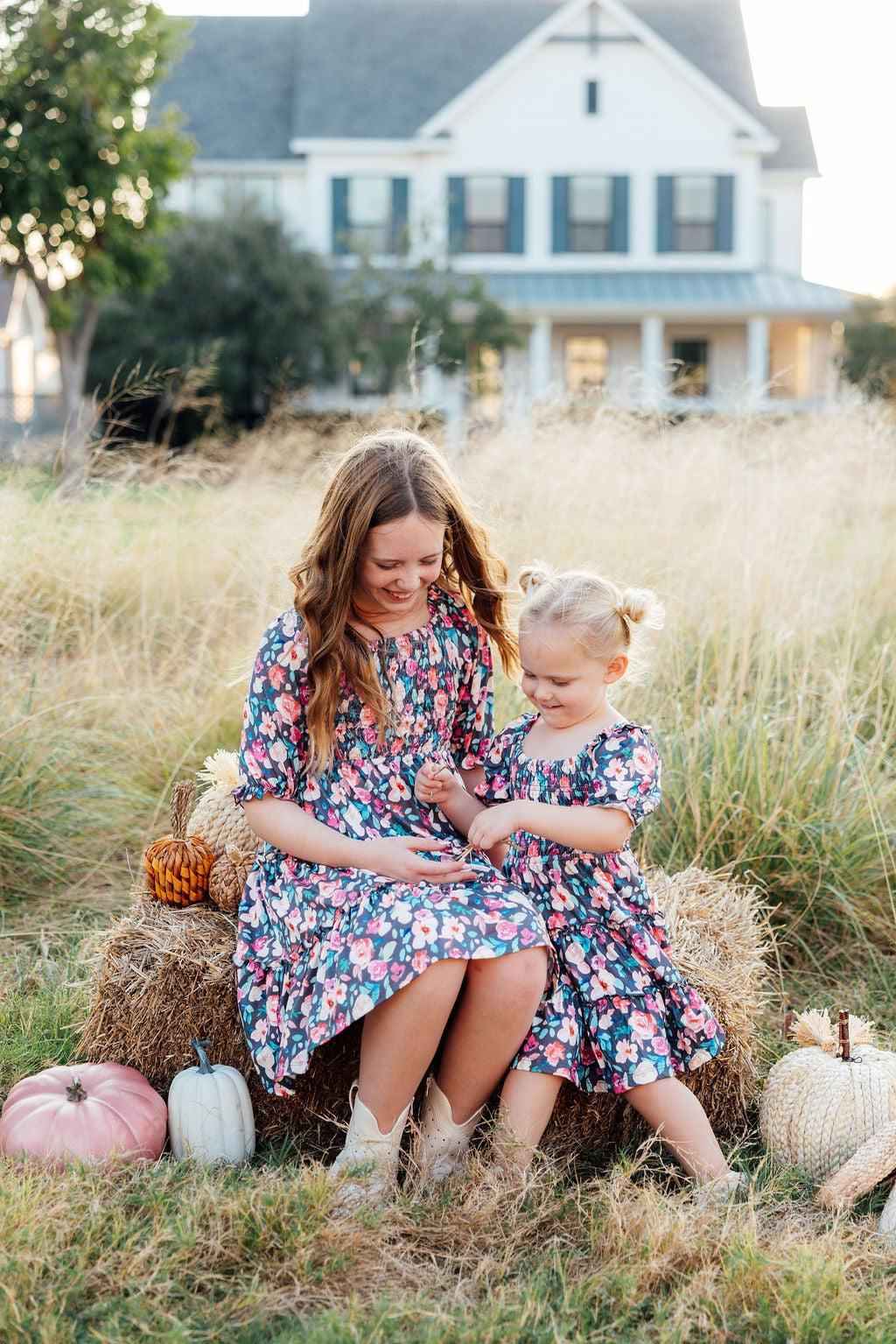 Beauty in Bloom Smocked Ruffle Dress - Meera's Mini Mavericks