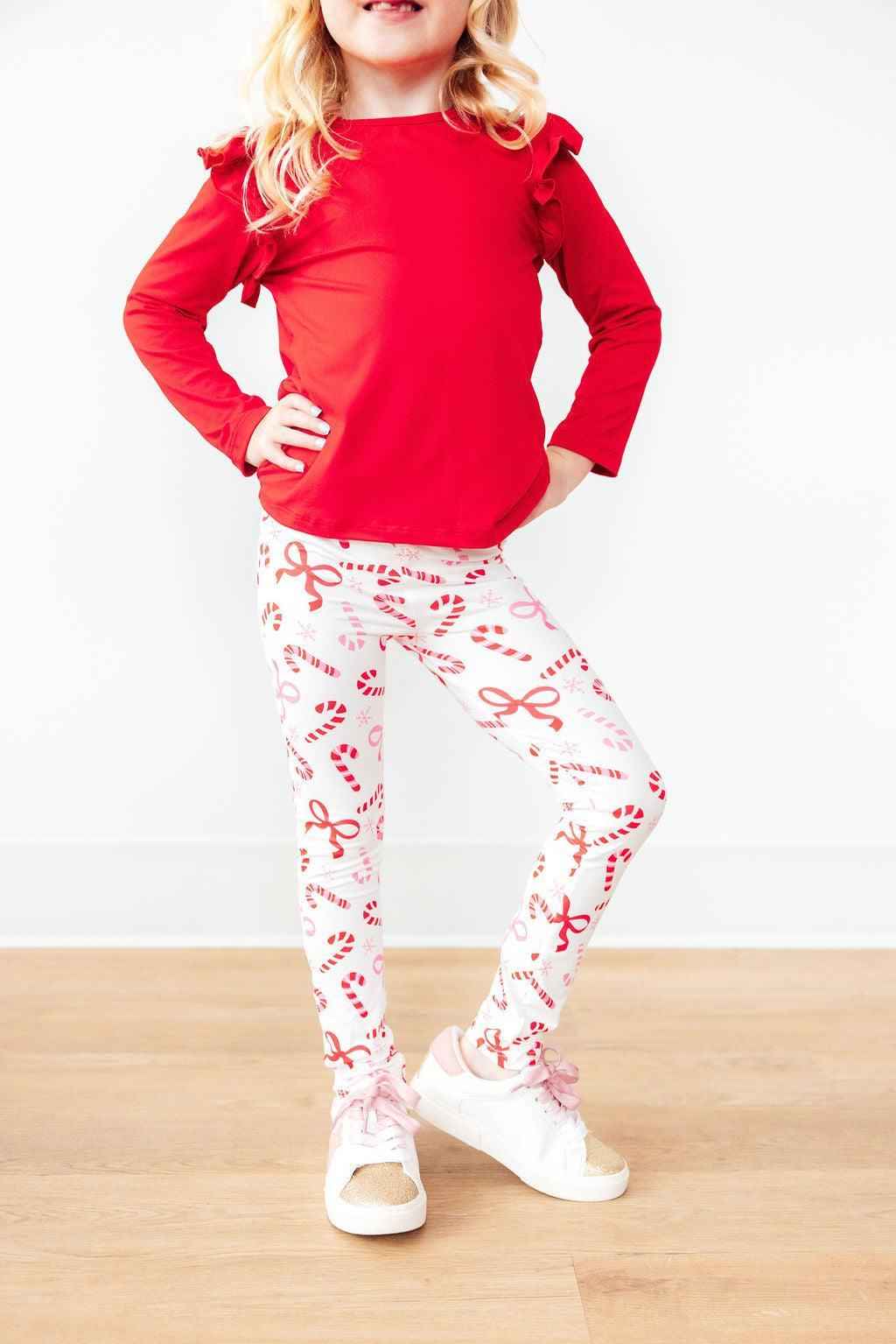 Candy Cane Lane Leggings - Meera's Mini Mavericks