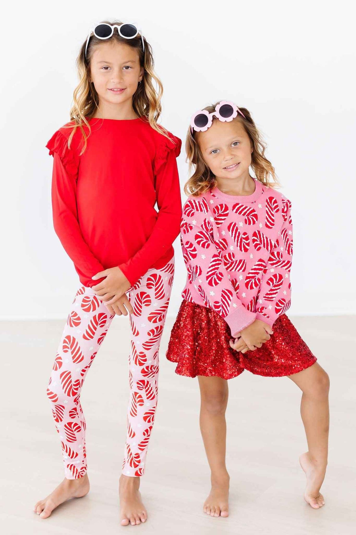 Candy Canes Leggings - Meera's Mini Mavericks