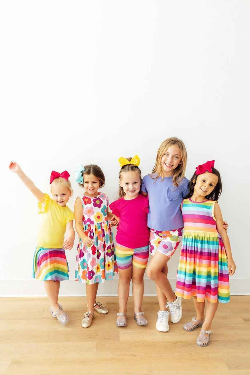 Cheerful Stripes Tank Twirl Dress - Meera's Mini Mavericks