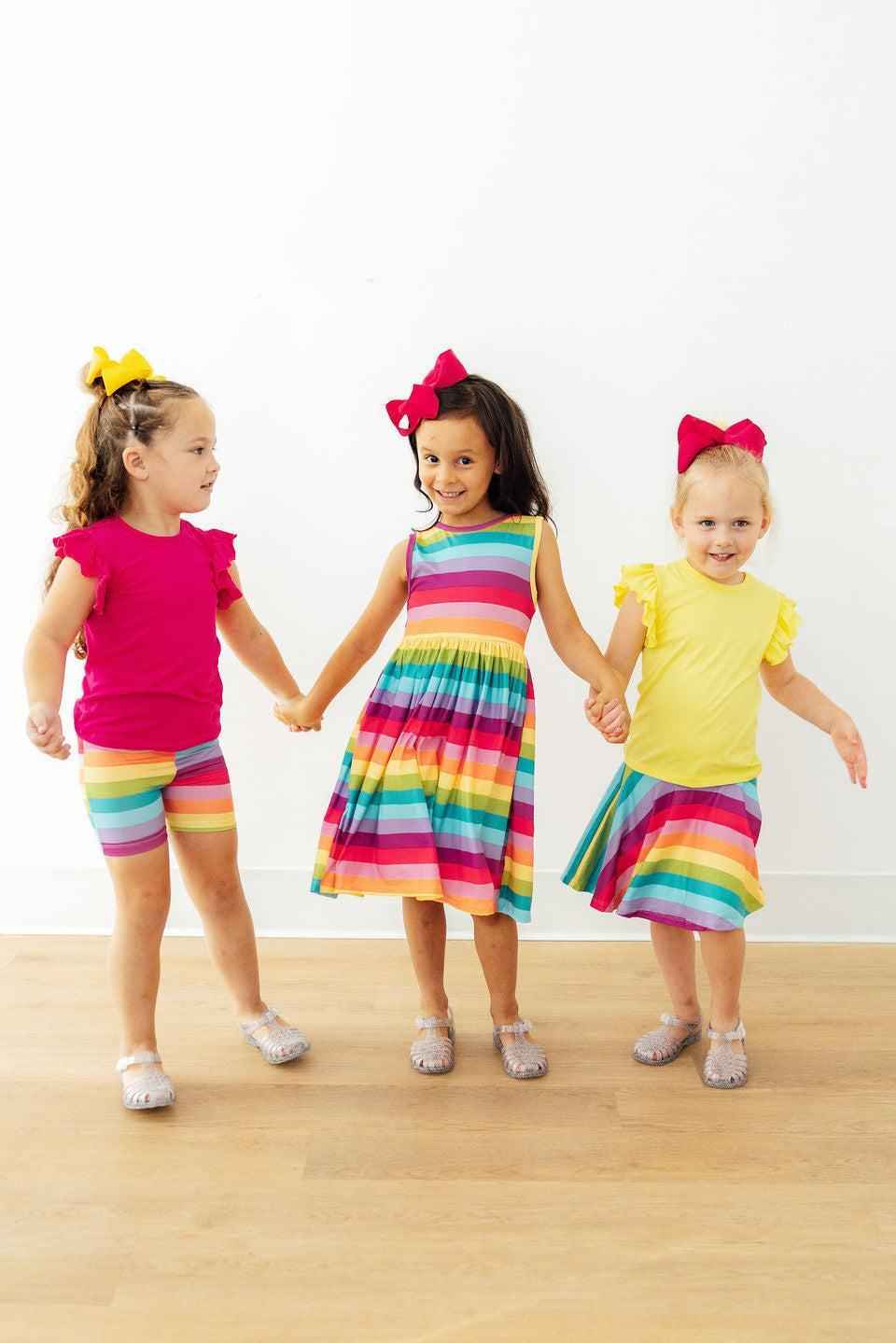 Cheerful Stripes Tank Twirl Dress - Meera's Mini Mavericks