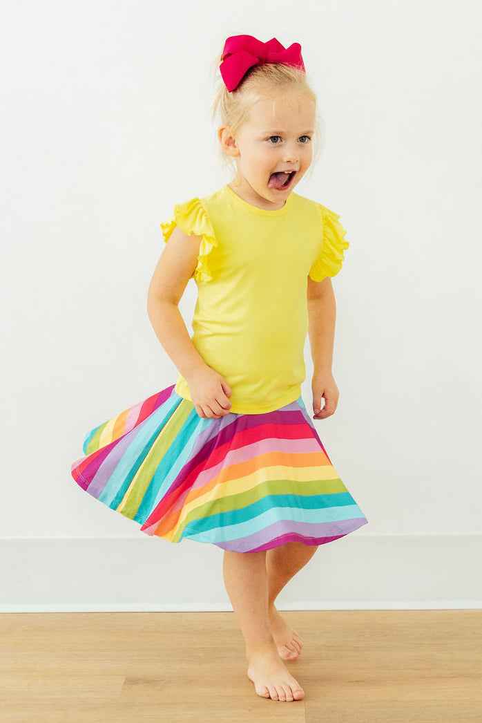 Cheerful Stripes Twirl Skort - Meera's Mini Mavericks