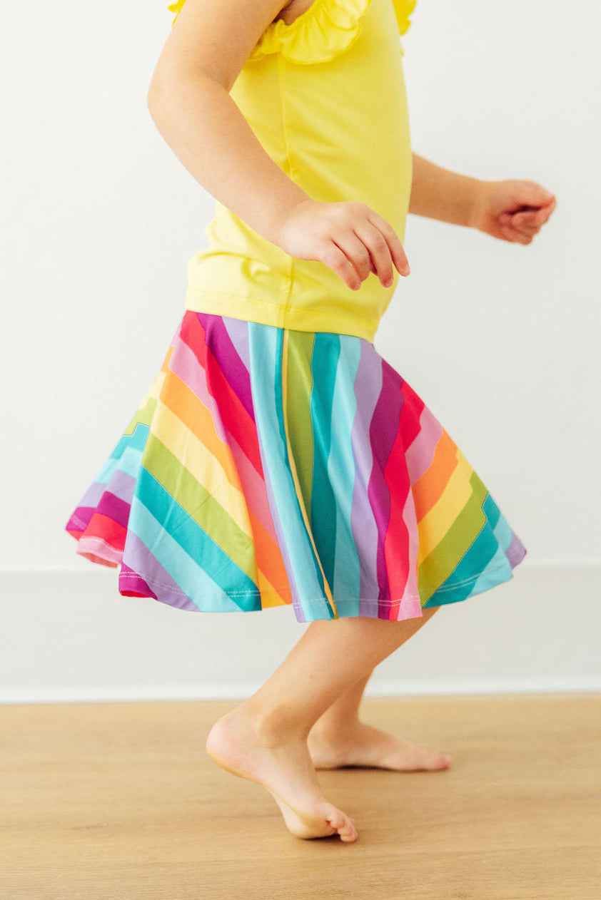 Cheerful Stripes Twirl Skort - Meera's Mini Mavericks