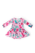 Christmas Cowgirl L/S Twirl Bodysuit - Meera's Mini Mavericks