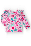 Christmas Cowgirl L/S Ruffle Tee - Meera's Mini Mavericks