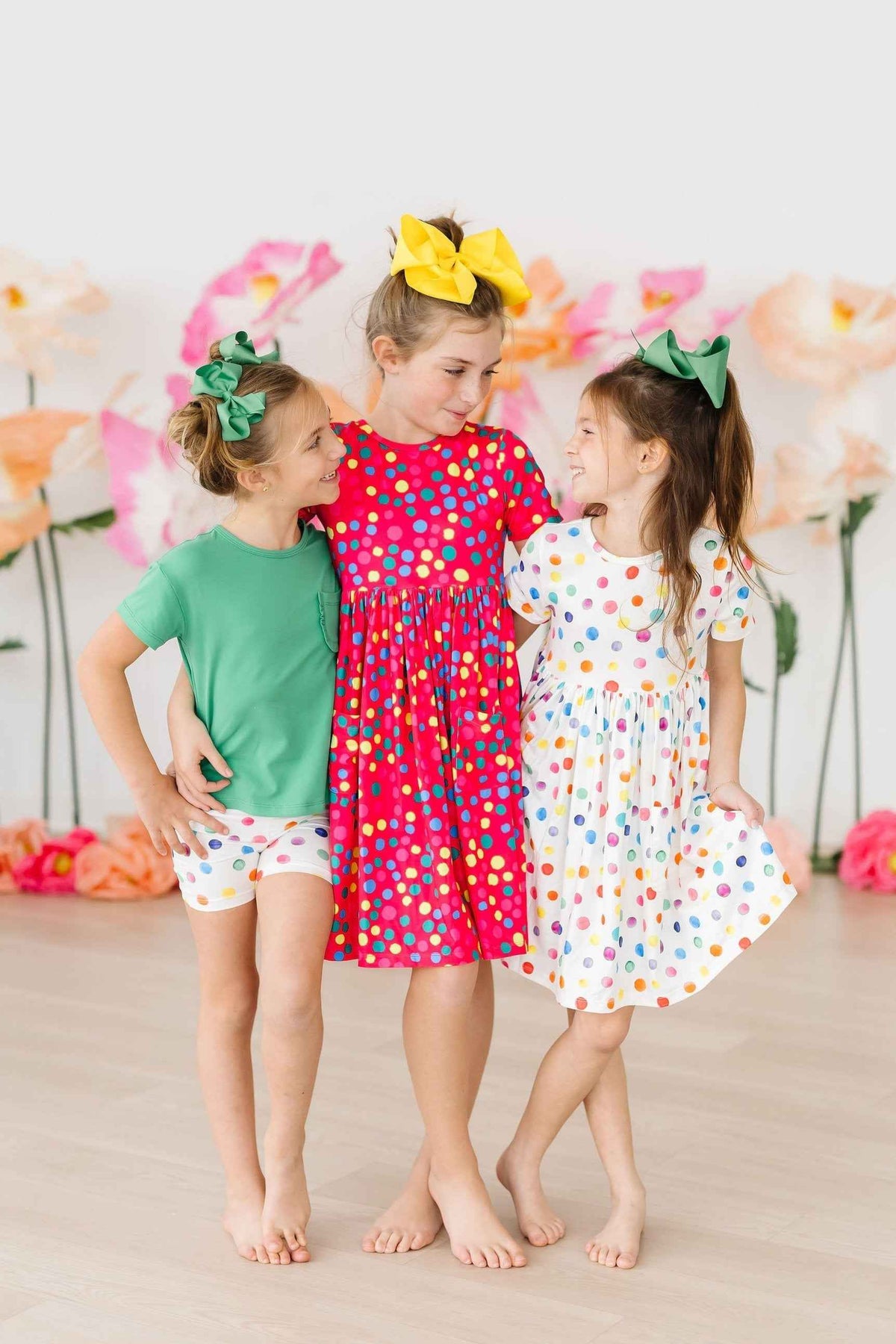 Colorful Dots S/S Pocket Twirl Dress - Meera's Mini Mavericks