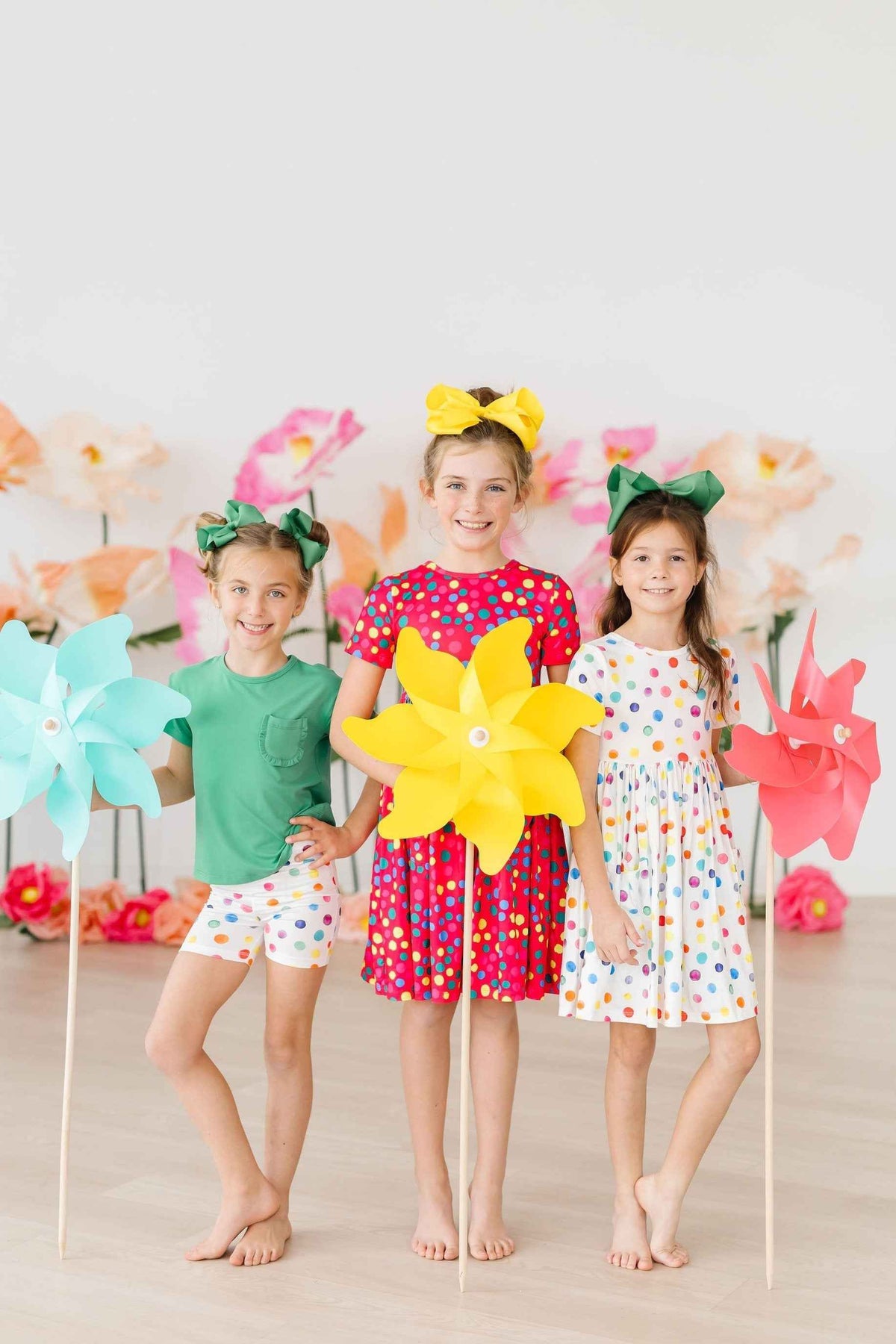 Colorful Dots S/S Pocket Twirl Dress - Meera's Mini Mavericks