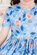 Country Blooms S/S Pocket Twirl Dress - Meera's Mini Mavericks