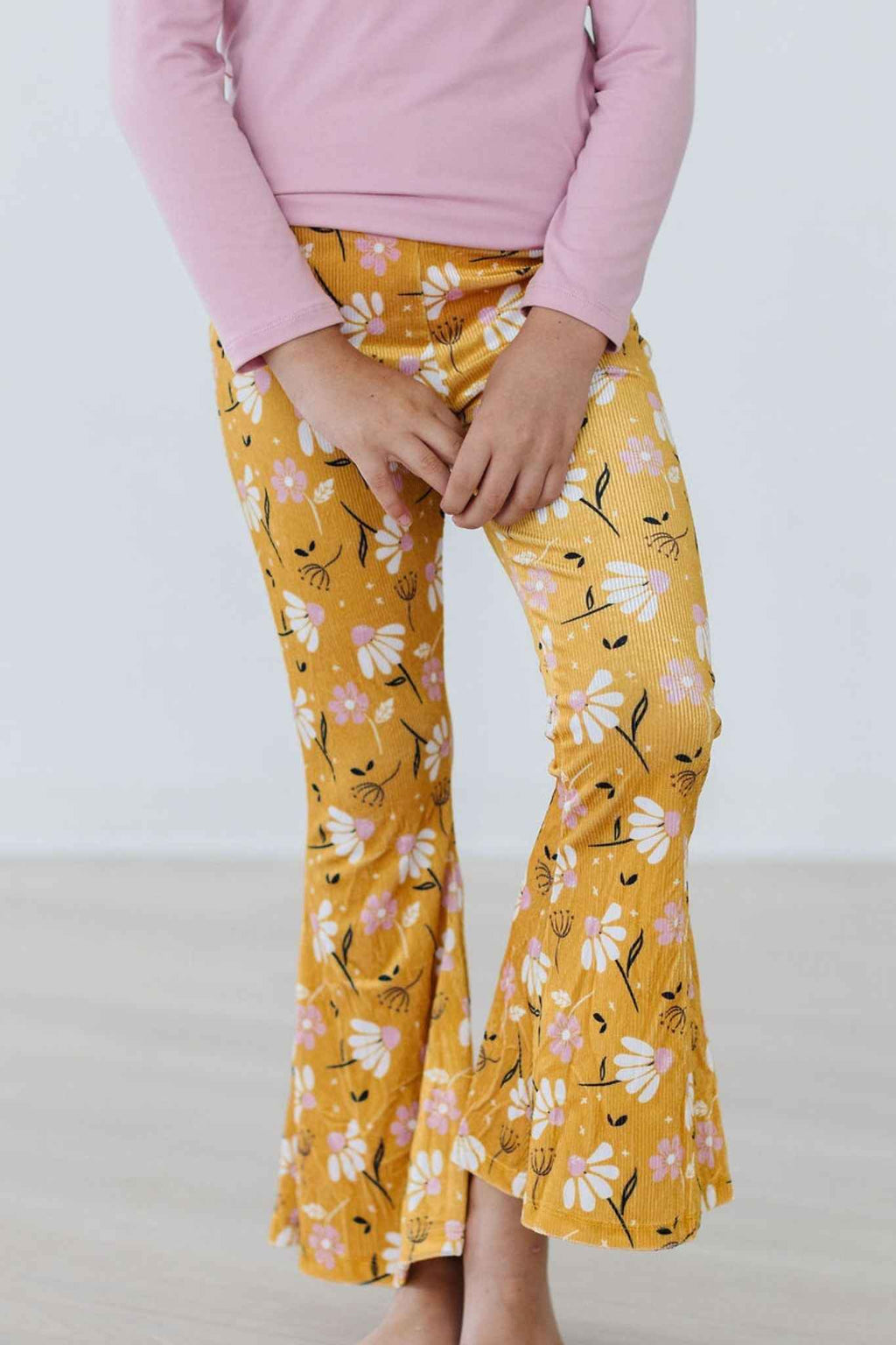 Dandelions in Fall Ribbed Velvet Bells - Meera's Mini Mavericks