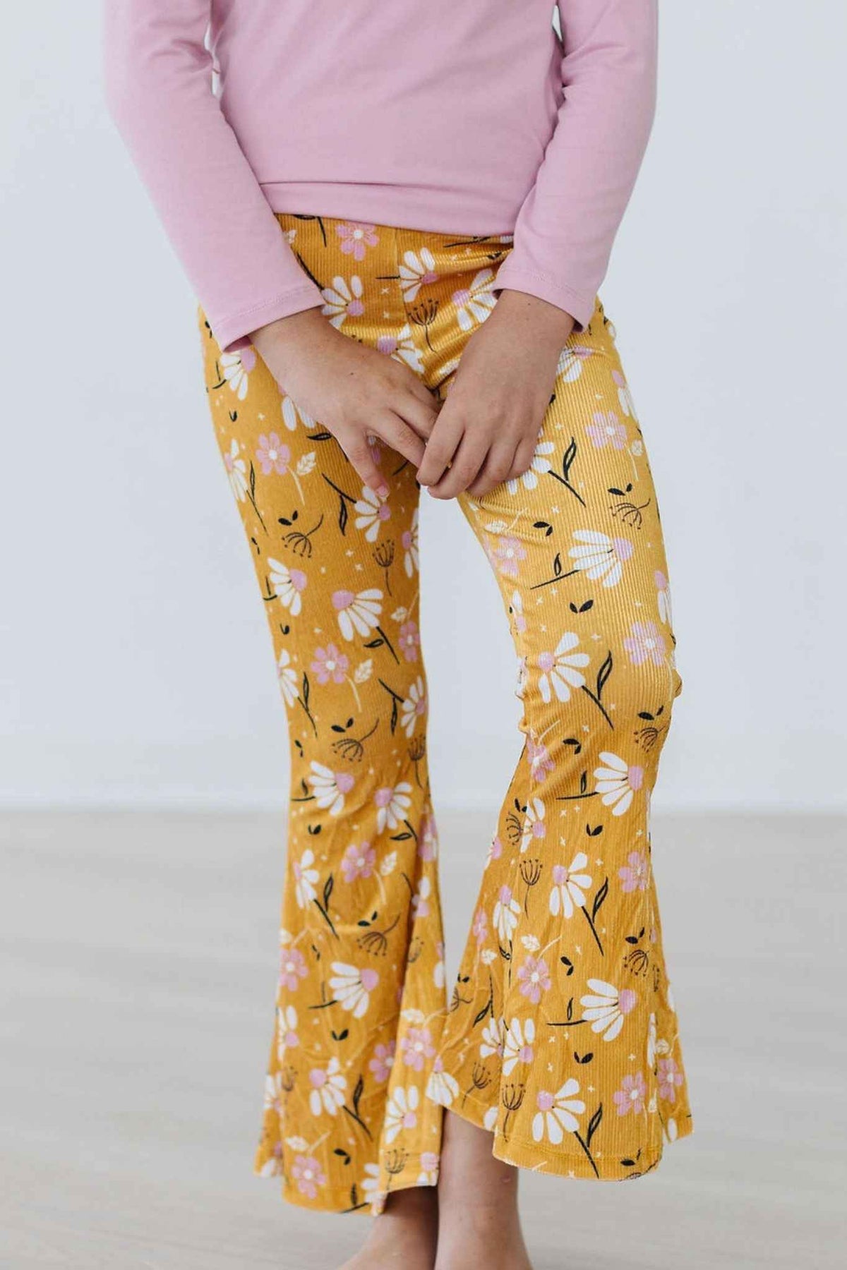 Dandelions in Fall Ribbed Velvet Bells - Meera's Mini Mavericks