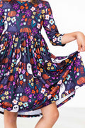 Fangtastic 3/4 Sleeve Pocket Twirl Dress - Meera's Mini Mavericks