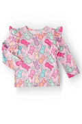 Hangin with My Peeps L/S Ruffle Tee - Meera's Mini Mavericks