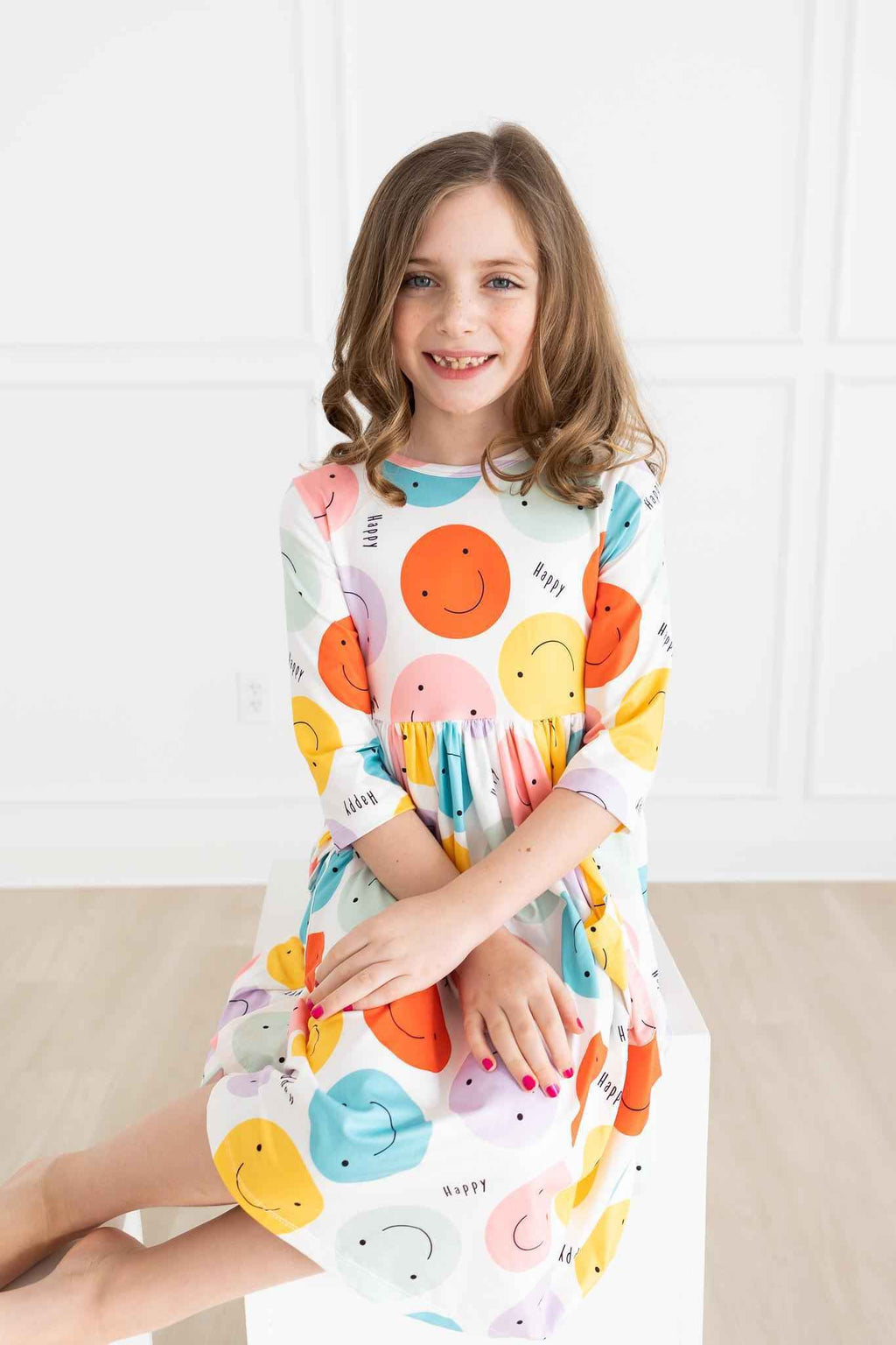 Happy Days 3/4 Pocket Twirl Dress - Meera's Mini Mavericks