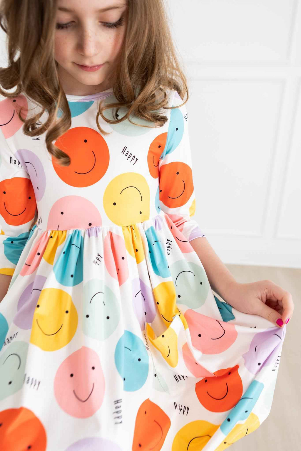 Happy Days 3/4 Pocket Twirl Dress - Meera's Mini Mavericks