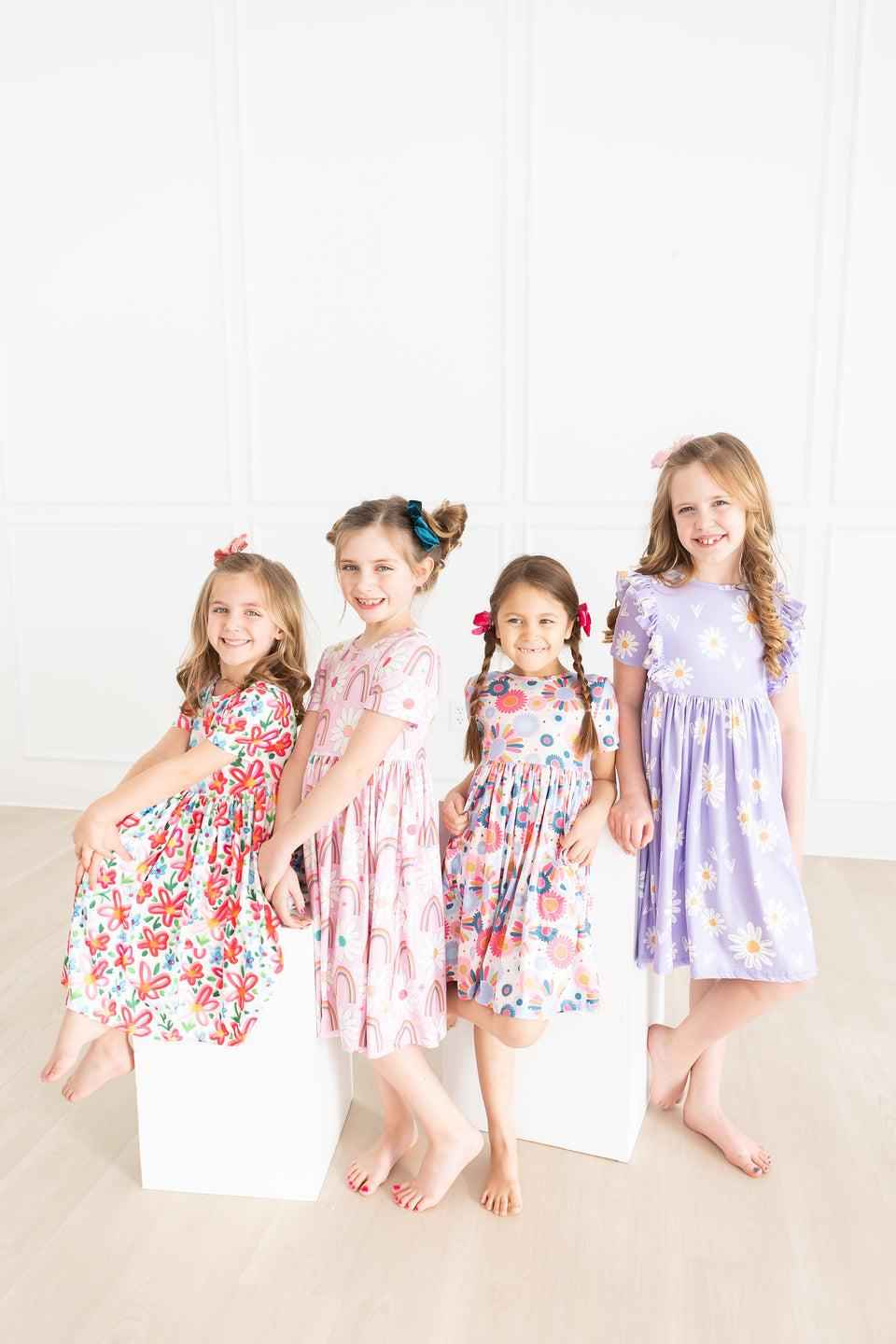 Keep Growing S/S Pocket Twirl Dress - Meera's Mini Mavericks