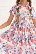Keep Growing S/S Pocket Twirl Dress - Meera's Mini Mavericks