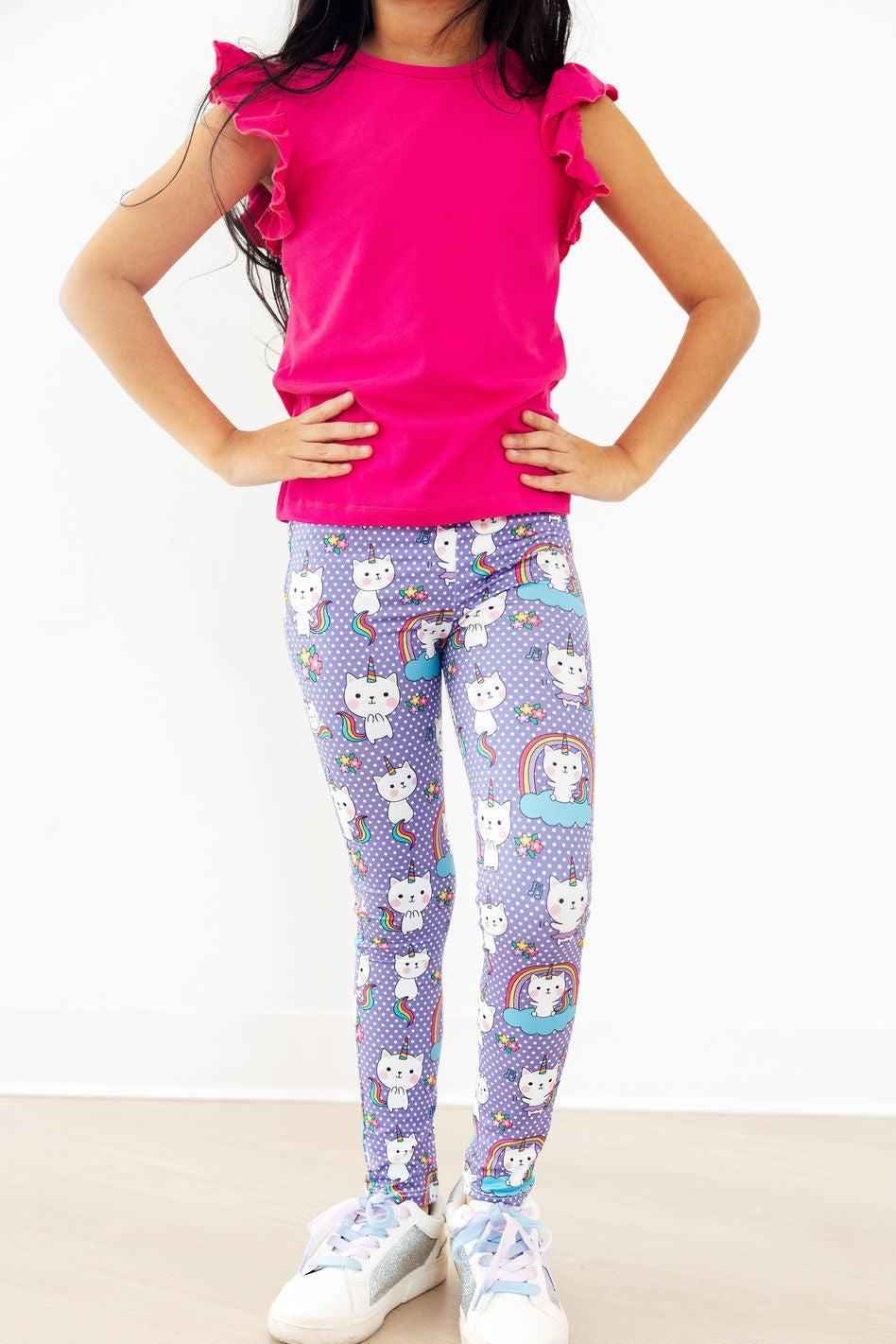 Kitties in the Clouds Leggings - Meera's Mini Mavericks