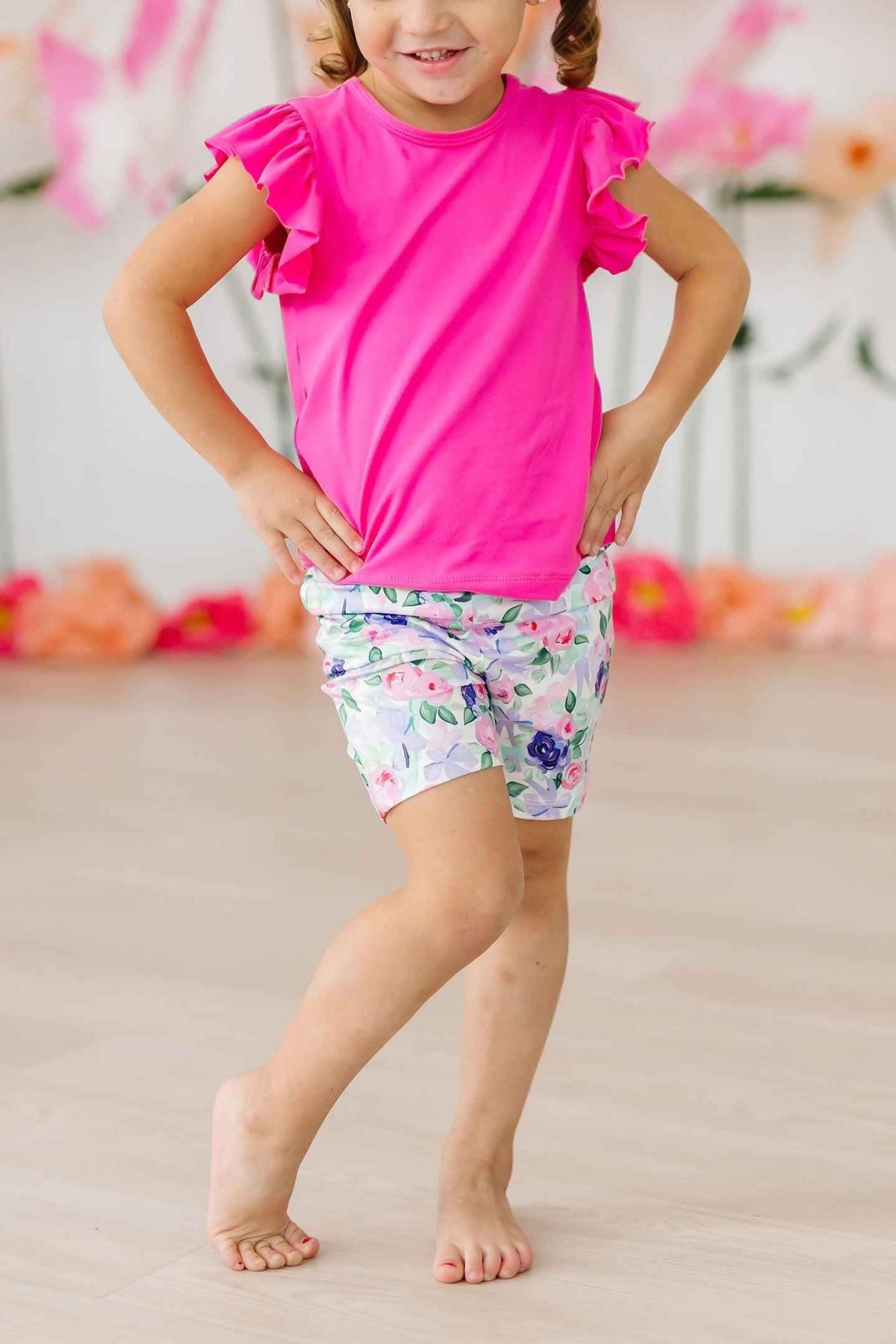 Lavender Love Twirl Shorts - Meera's Mini Mavericks