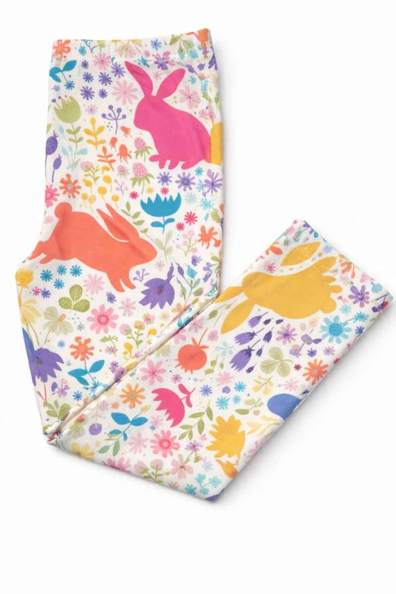 Pastel Floral Bunnies Leggings - Meera's Mini Mavericks