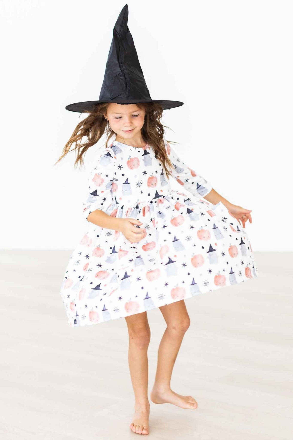 Peek-a-Boo 3/4 Sleeve Pocket Twirl Dress - Meera's Mini Mavericks