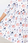 Peek-a-Boo 3/4 Sleeve Pocket Twirl Dress - Meera's Mini Mavericks