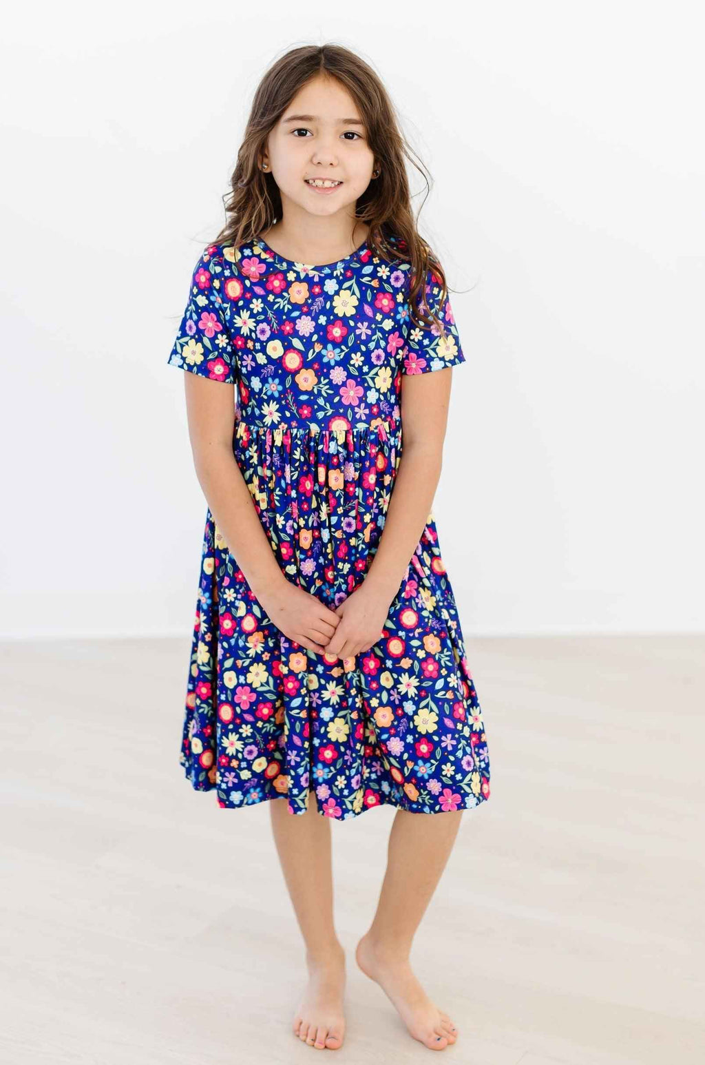Pick a Posy S/S Pocket Twirl Dress - Meera's Mini Mavericks