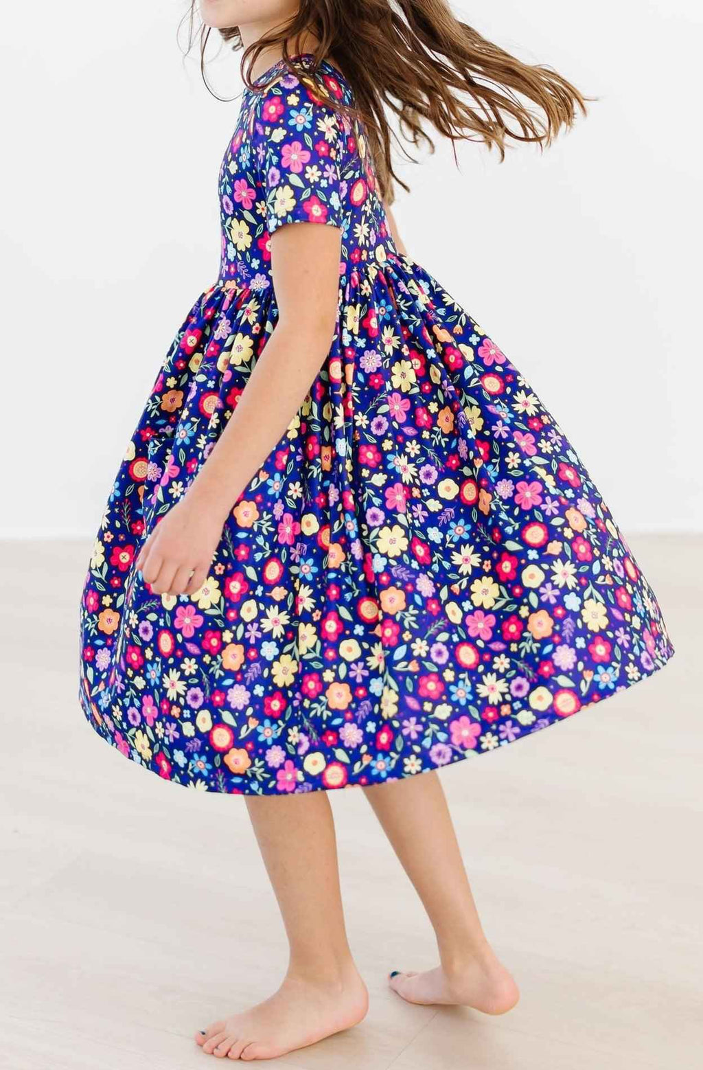 Pick a Posy S/S Pocket Twirl Dress - Meera's Mini Mavericks