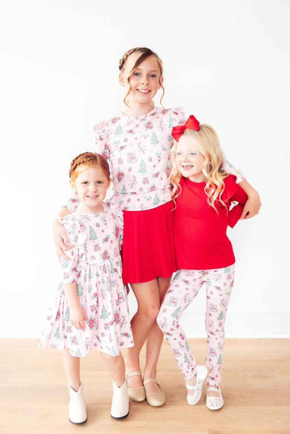 Pink Christmas Leggings - Meera's Mini Mavericks