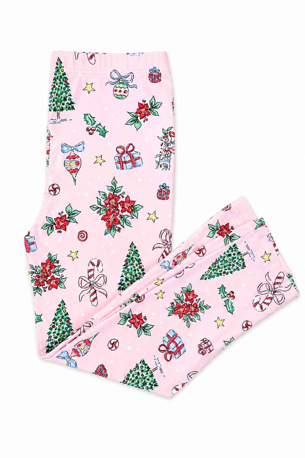 Pink Christmas Leggings - Meera's Mini Mavericks