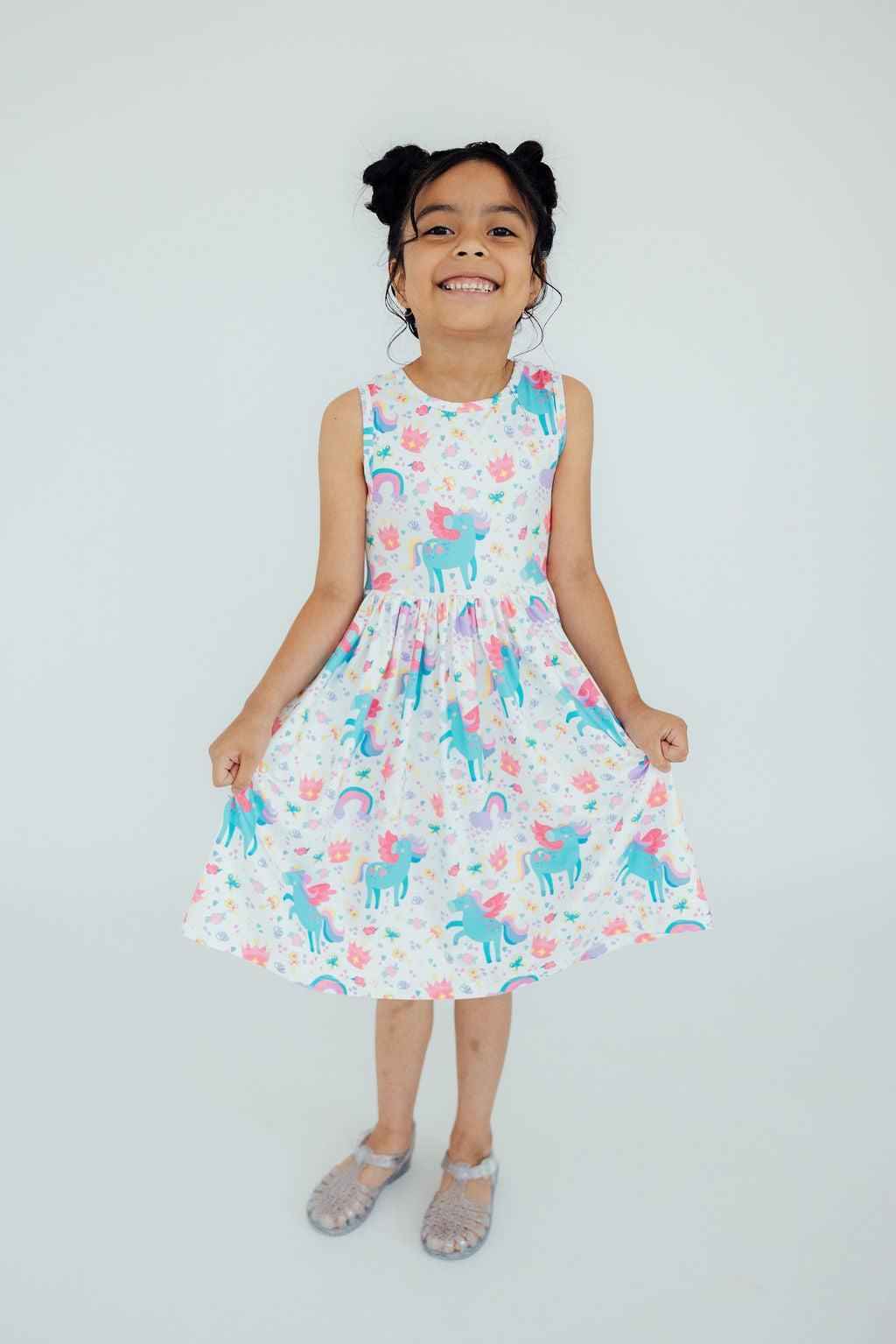 Rainbow Meadows Tank Twirl Dress - Meera's Mini Mavericks