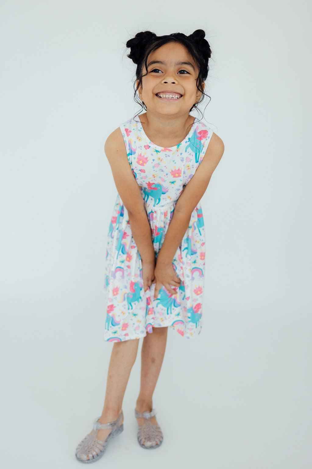 Rainbow Meadows Tank Twirl Dress - Meera's Mini Mavericks