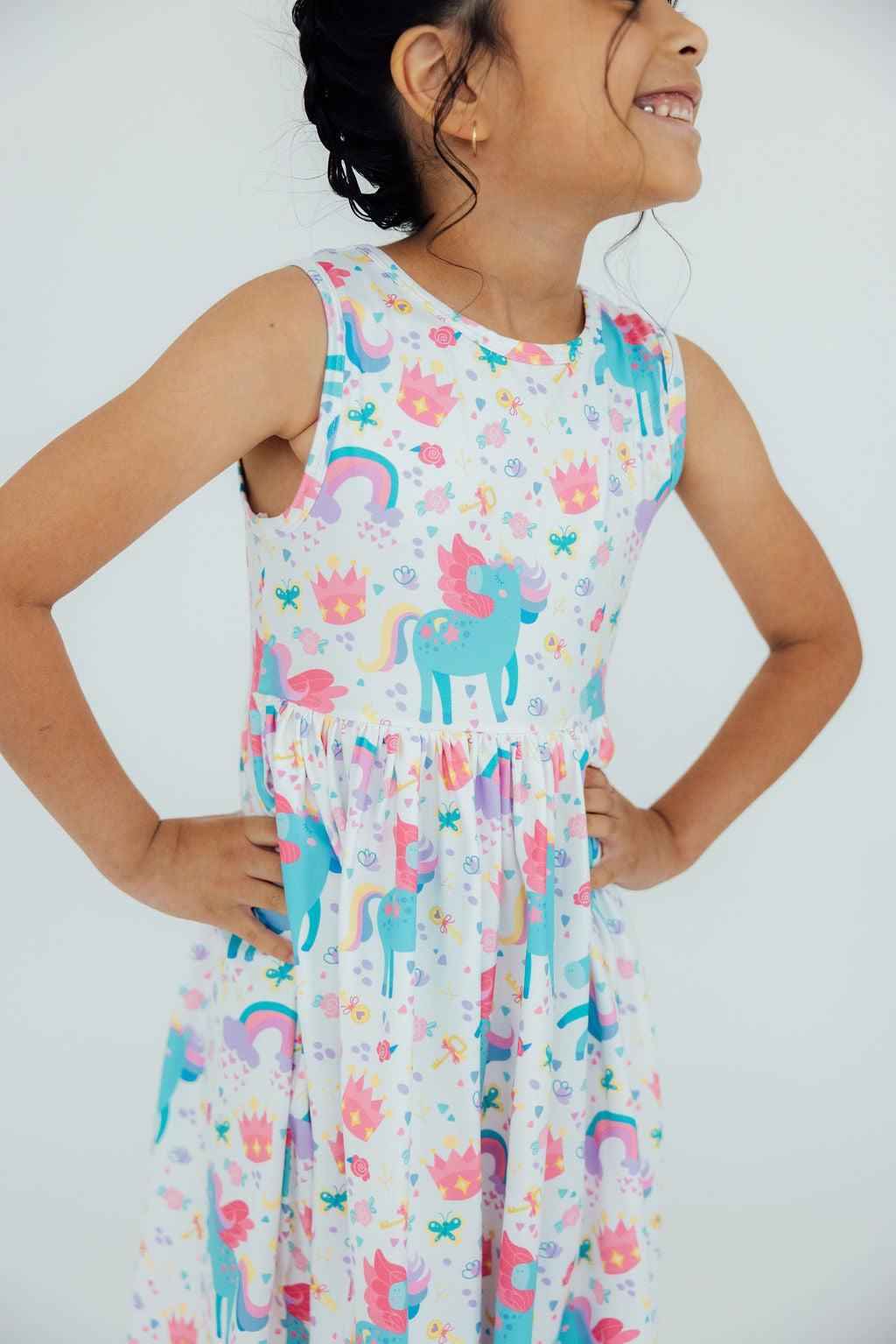 Rainbow Meadows Tank Twirl Dress - Meera's Mini Mavericks