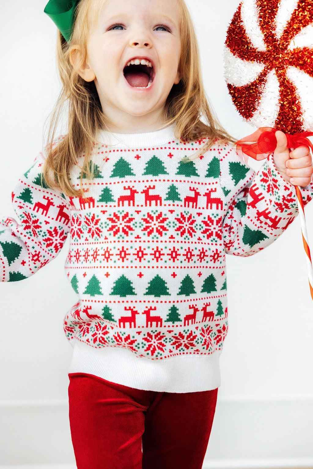 Reindeer Kisses Sweater - Meera's Mini Mavericks
