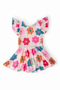 Retro Floral S/S Twirl Leotard - Meera's Mini Mavericks