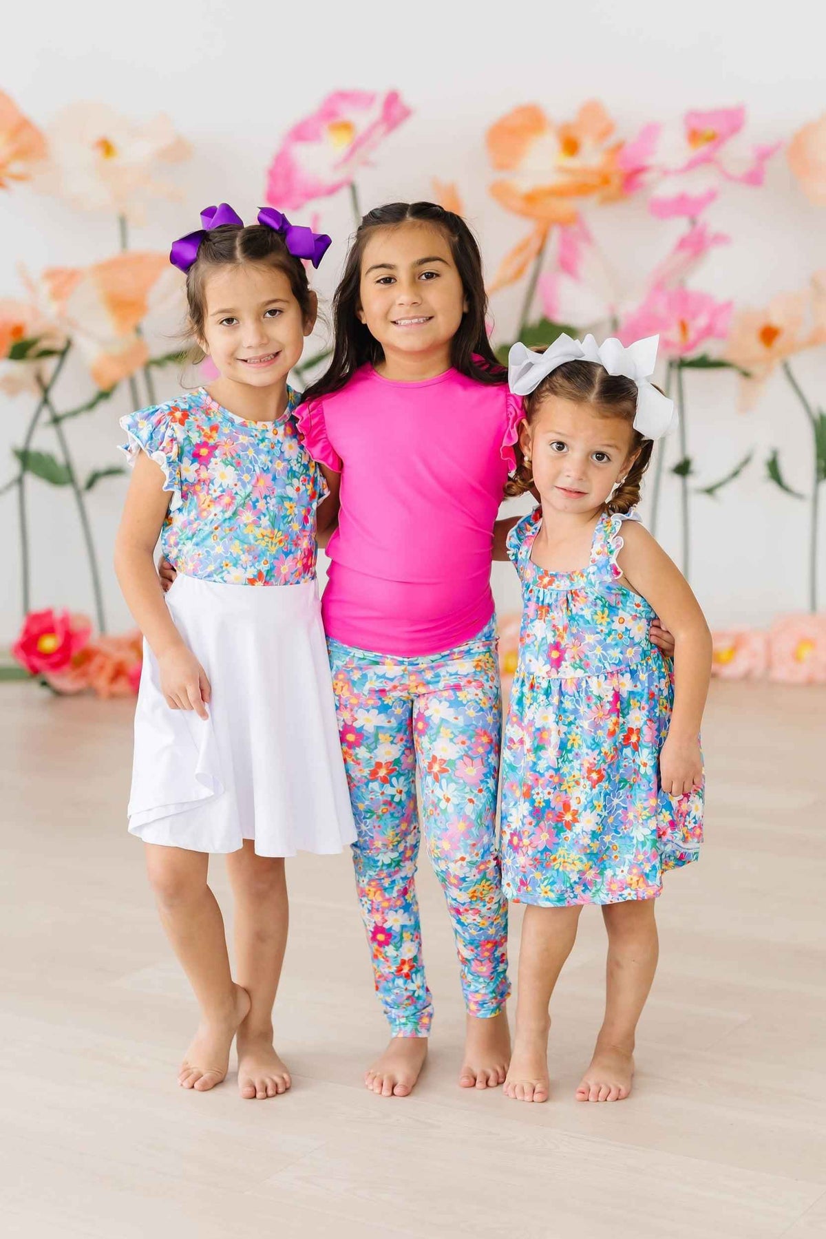 Preppy Floral S/S Ruffle Tee - Meera's Mini Mavericks
