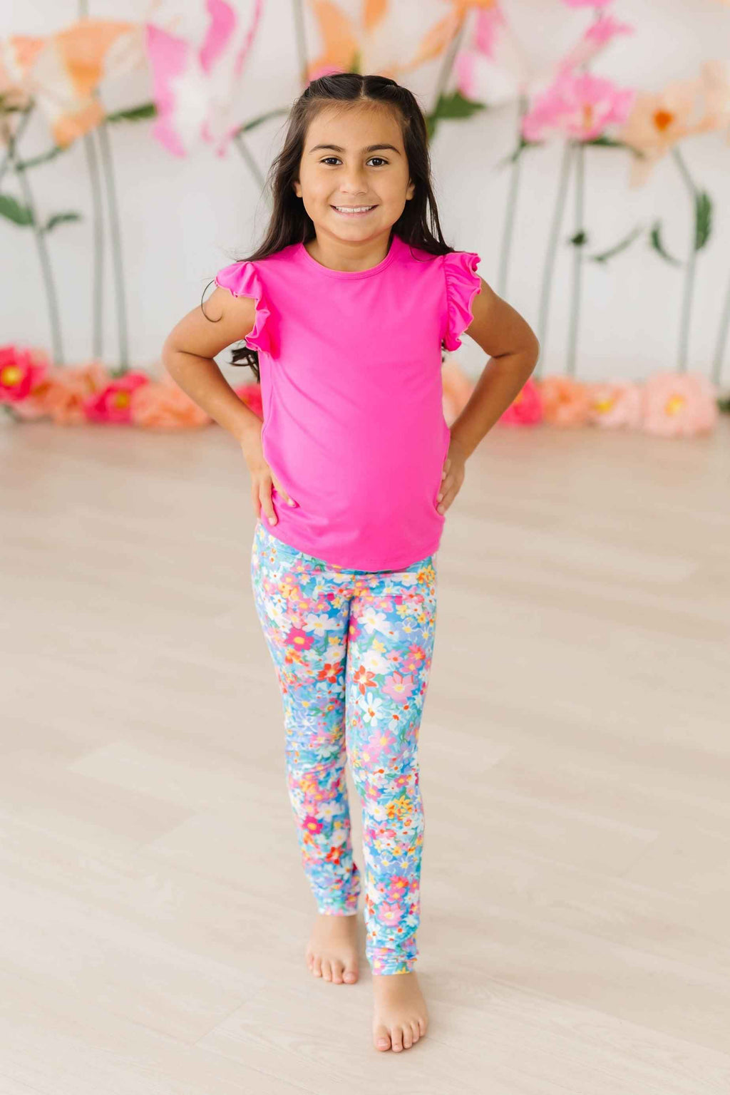 Preppy Floral Leggings - Meera's Mini Mavericks