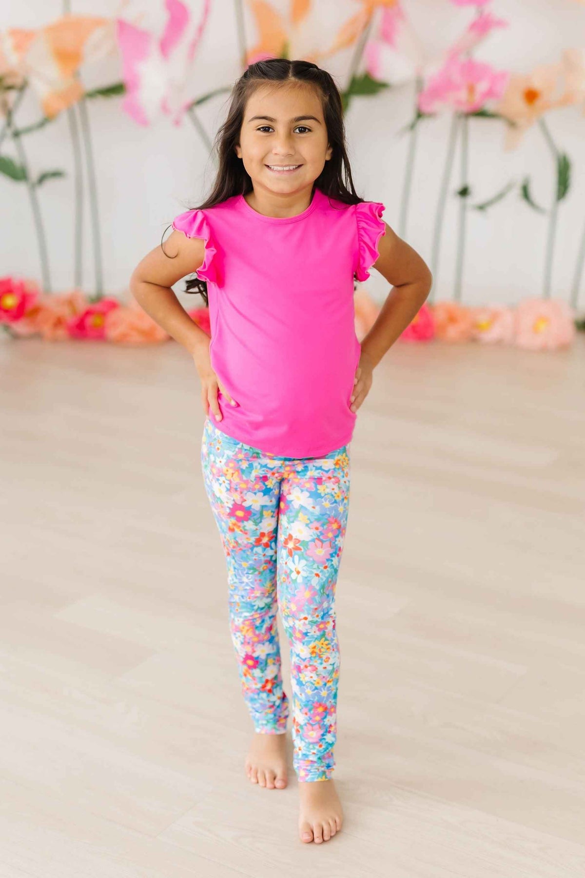 Preppy Floral Leggings - Meera's Mini Mavericks