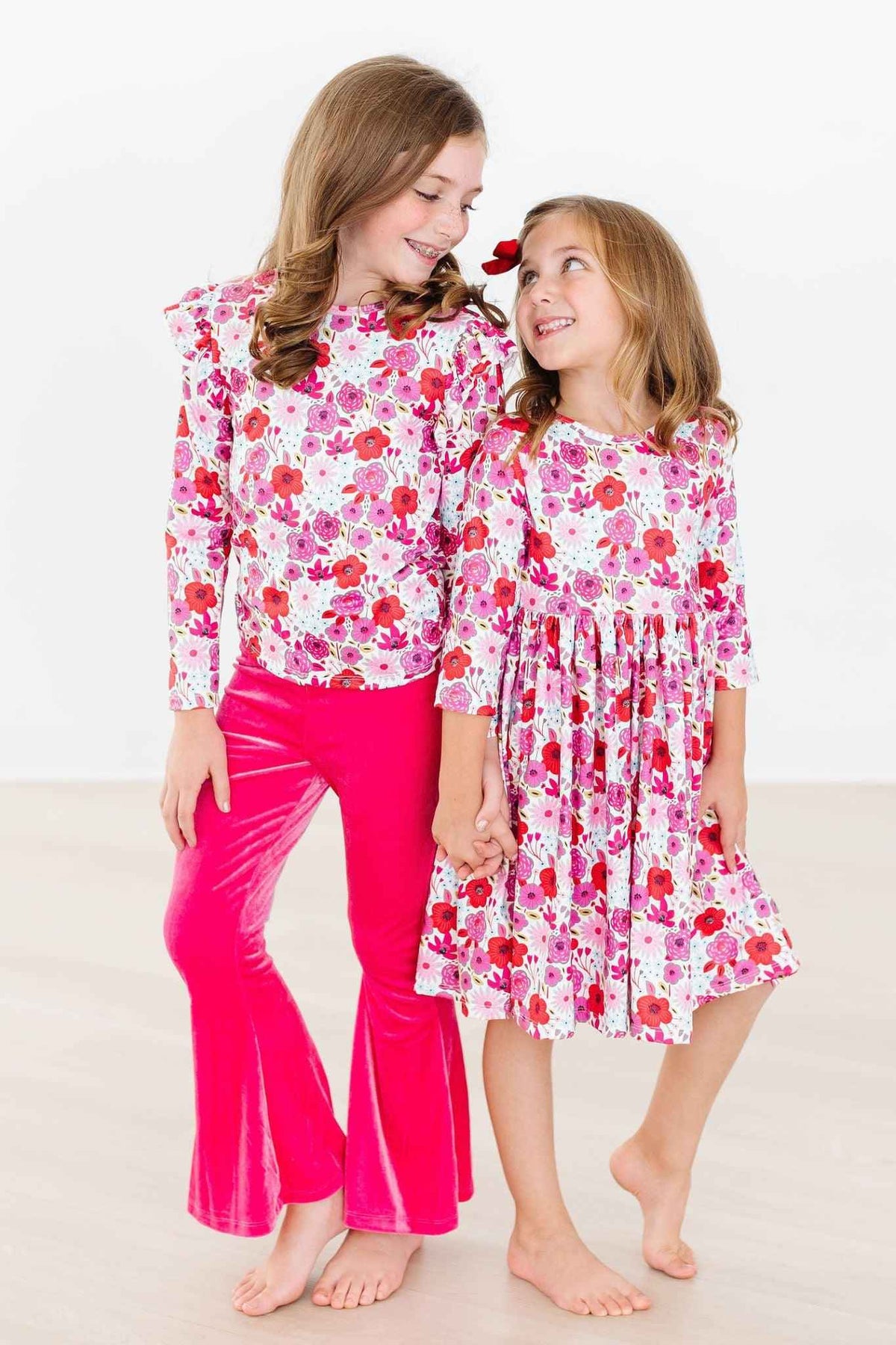 Secret Garden L/S Ruffle Tee - Meera's Mini Mavericks