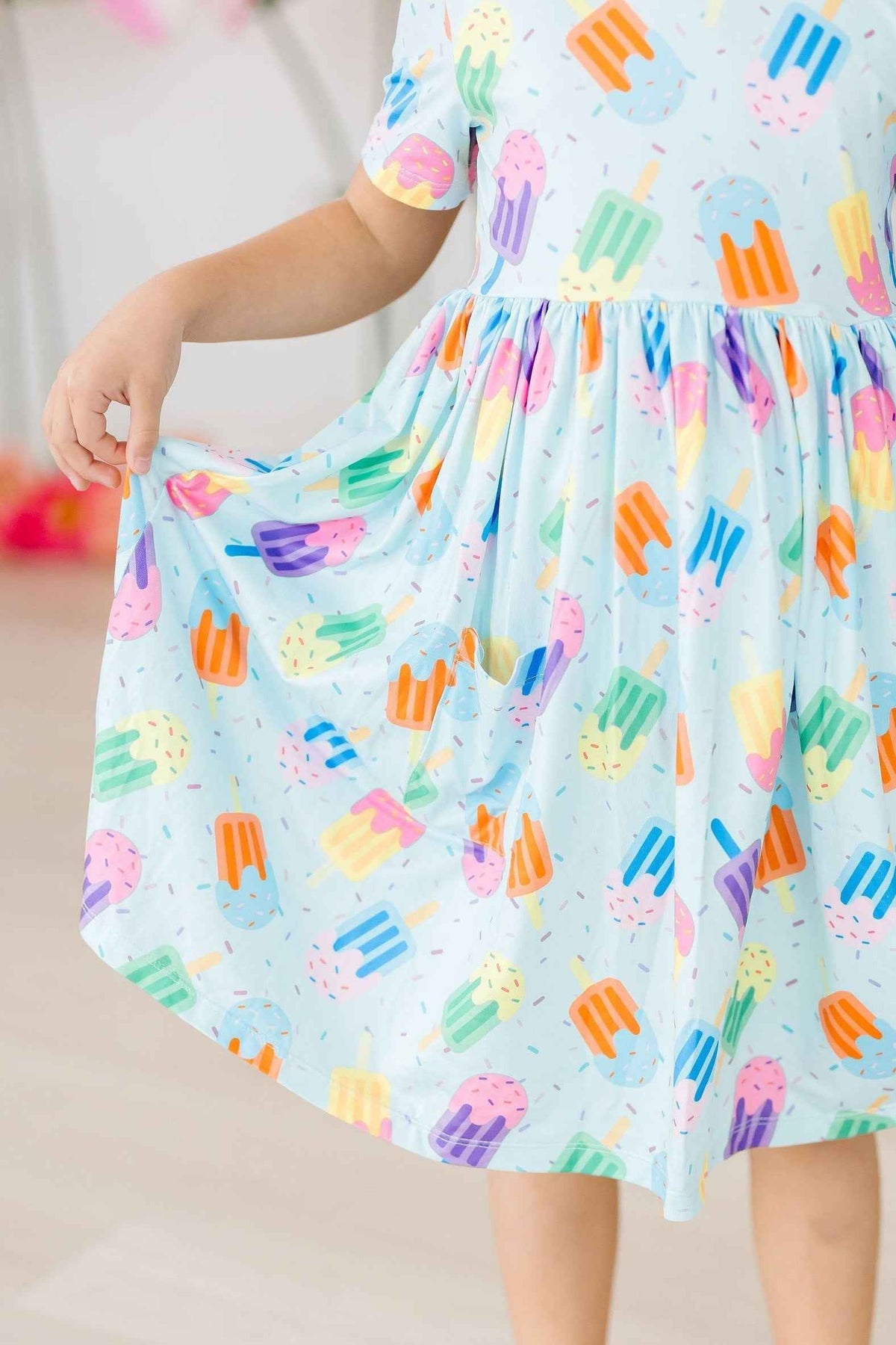 Sweet Treat S/S Pocket Twirl Dress - Meera's Mini Mavericks