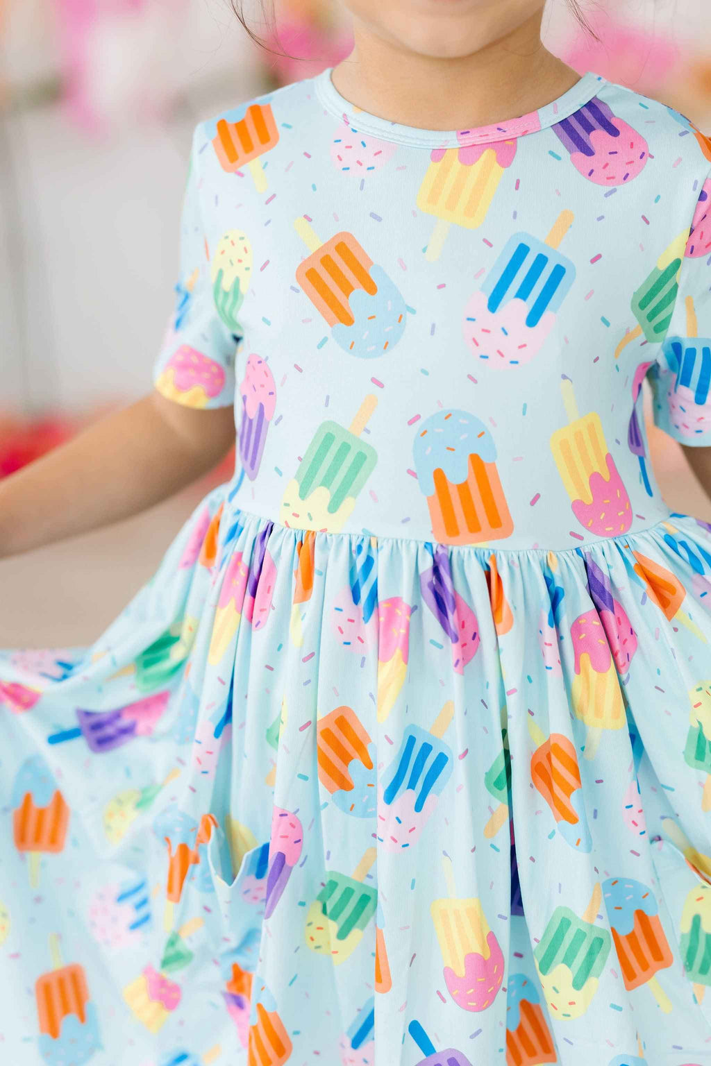 Sweet Treat S/S Pocket Twirl Dress - Meera's Mini Mavericks