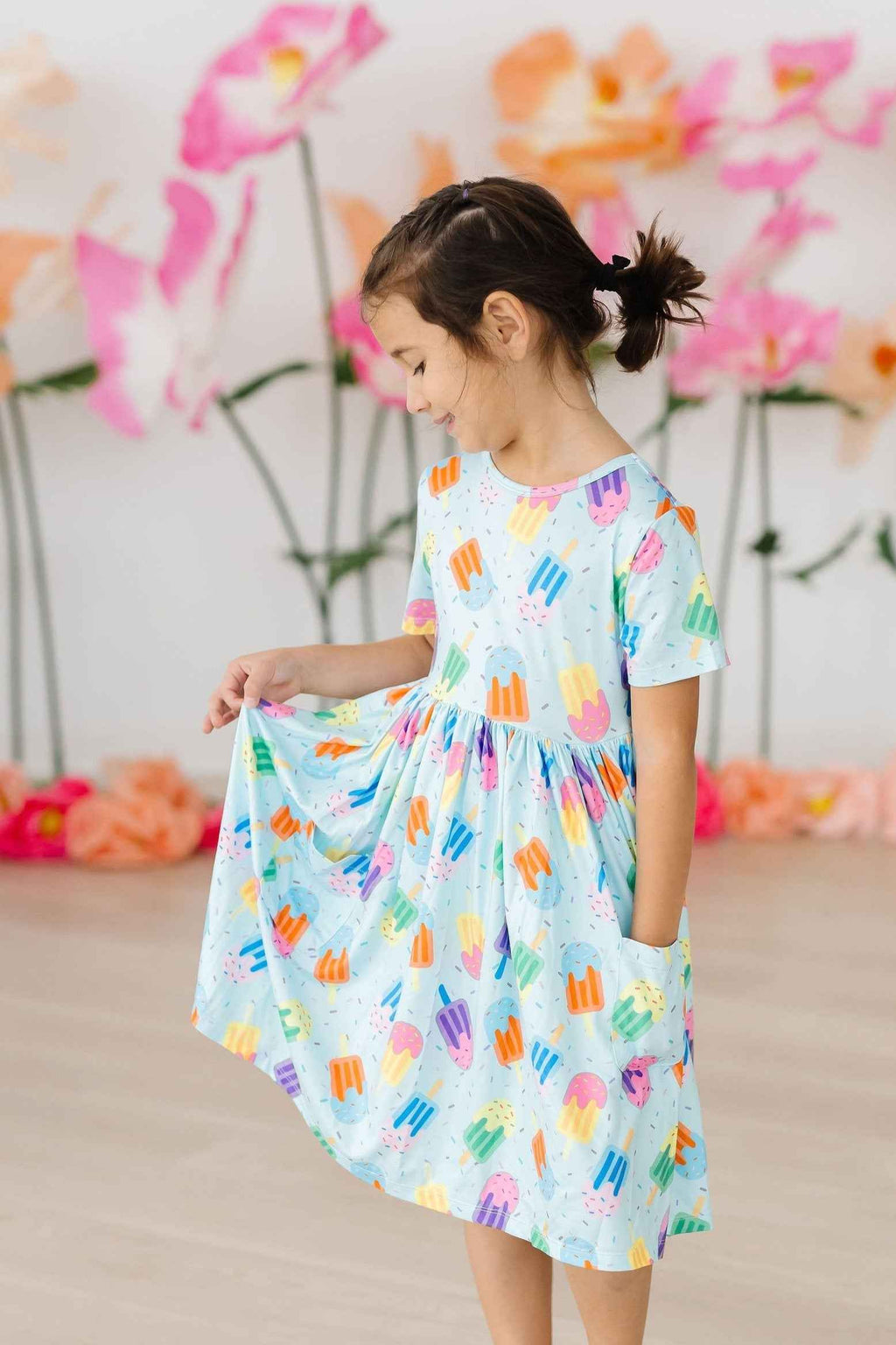 Sweet Treat S/S Pocket Twirl Dress - Meera's Mini Mavericks