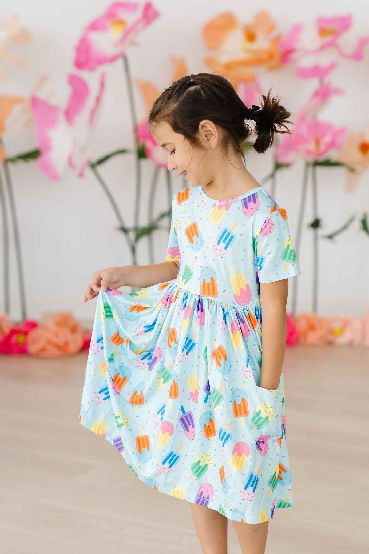 Sweet Treat S/S Pocket Twirl Dress - Meera's Mini Mavericks