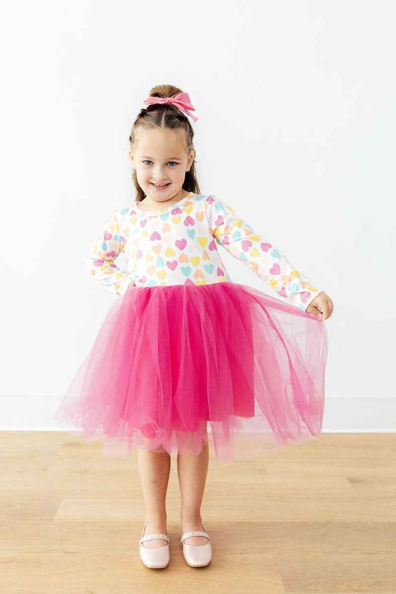 Sweetheart L/S Tutu Dress - Meera's Mini Mavericks