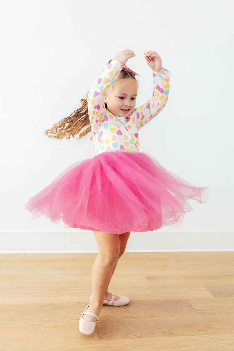 Sweetheart L/S Tutu Dress - Meera's Mini Mavericks