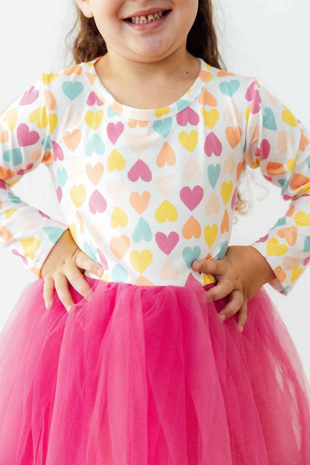 Sweetheart L/S Tutu Dress - Meera's Mini Mavericks