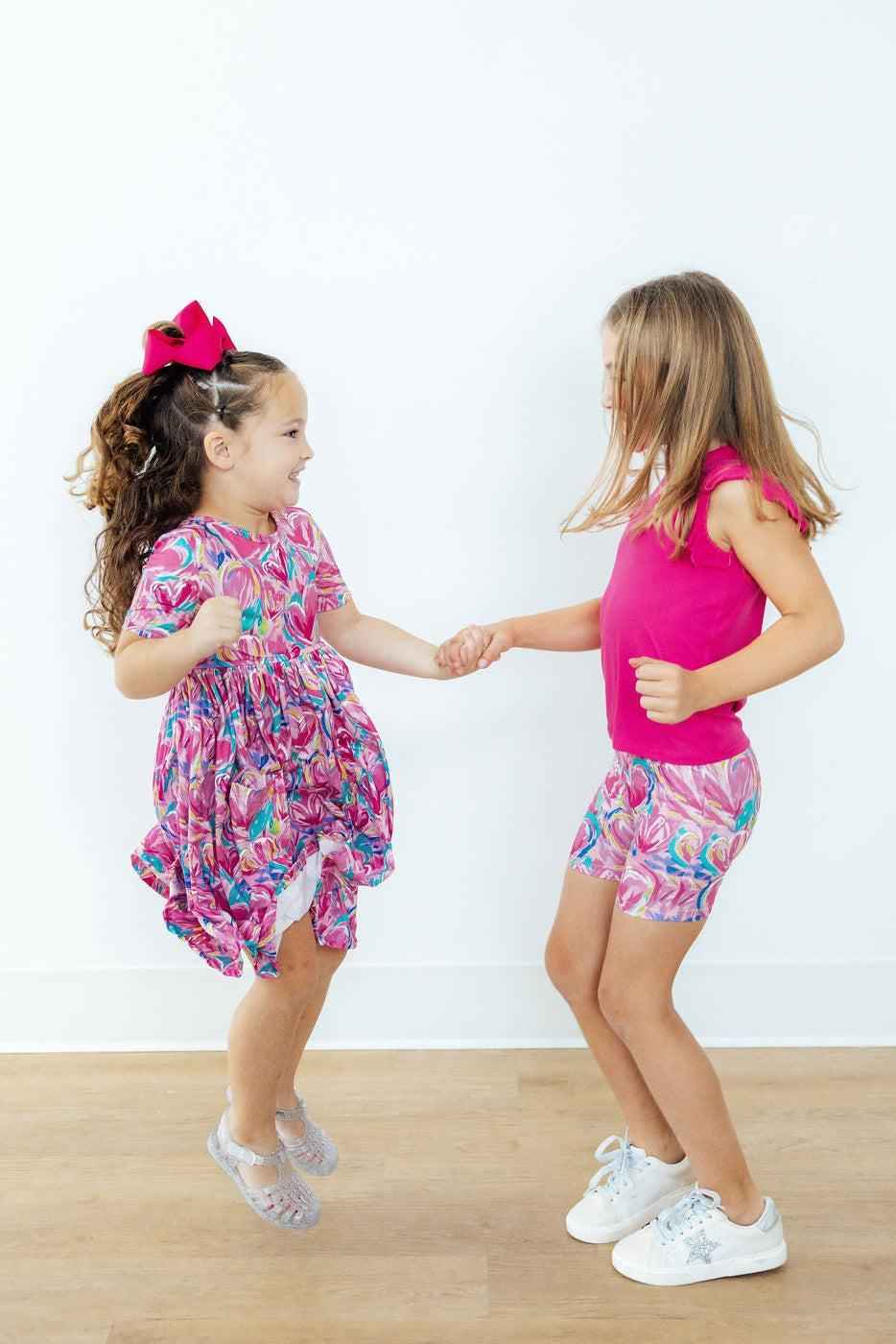 Sweetheart Scribbles S/S Pocket Twirl Dress - Meera's Mini Mavericks