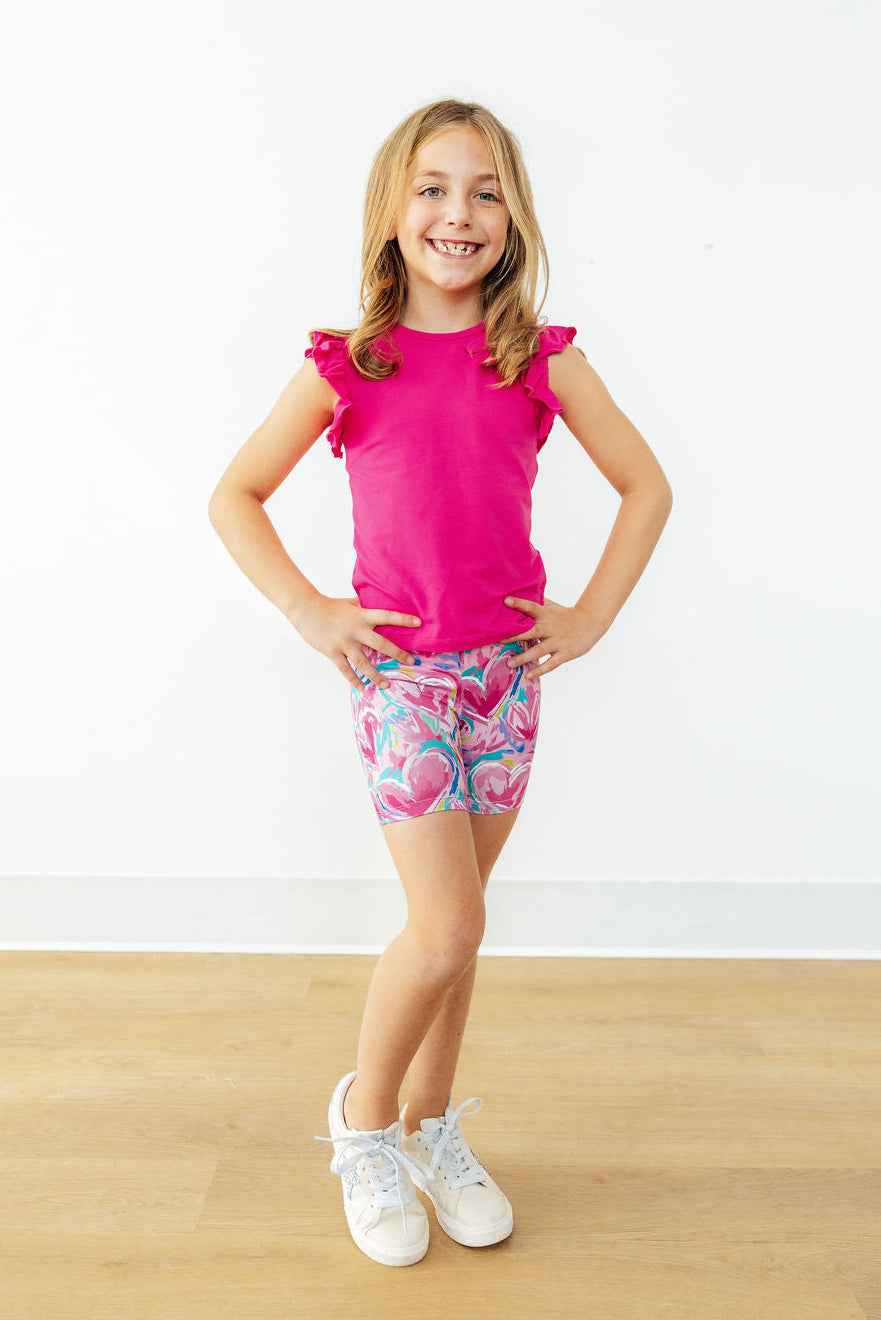 Sweetheart Scribbles Twirl Shorts - Meera's Mini Mavericks